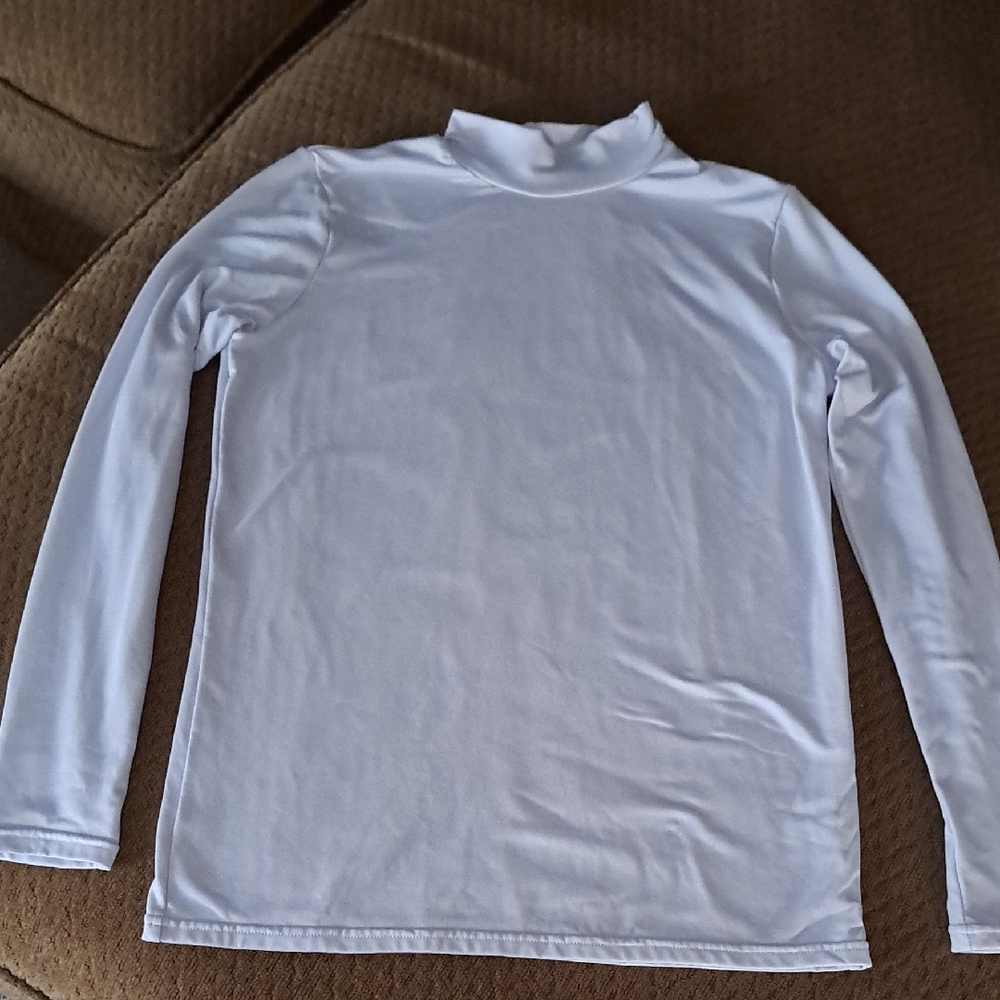 Convallaria White Thermal Underwear Long Sleeve Shirt Size: Large